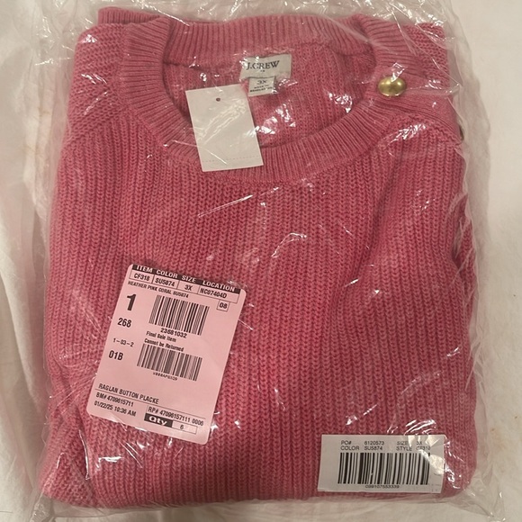 Button Raglan Crewneck Sweater - Picture 4 of 5